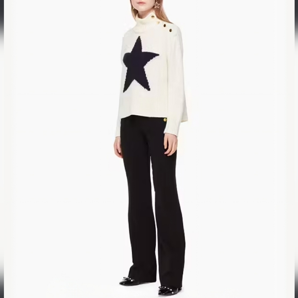 Kate Spade Star Turtleneck Sweater Size Large - Picture 3 of 11
